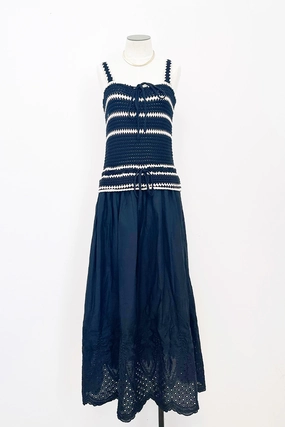 Peplum Crochet Maxi Dress Lux Look Lounge Comfort