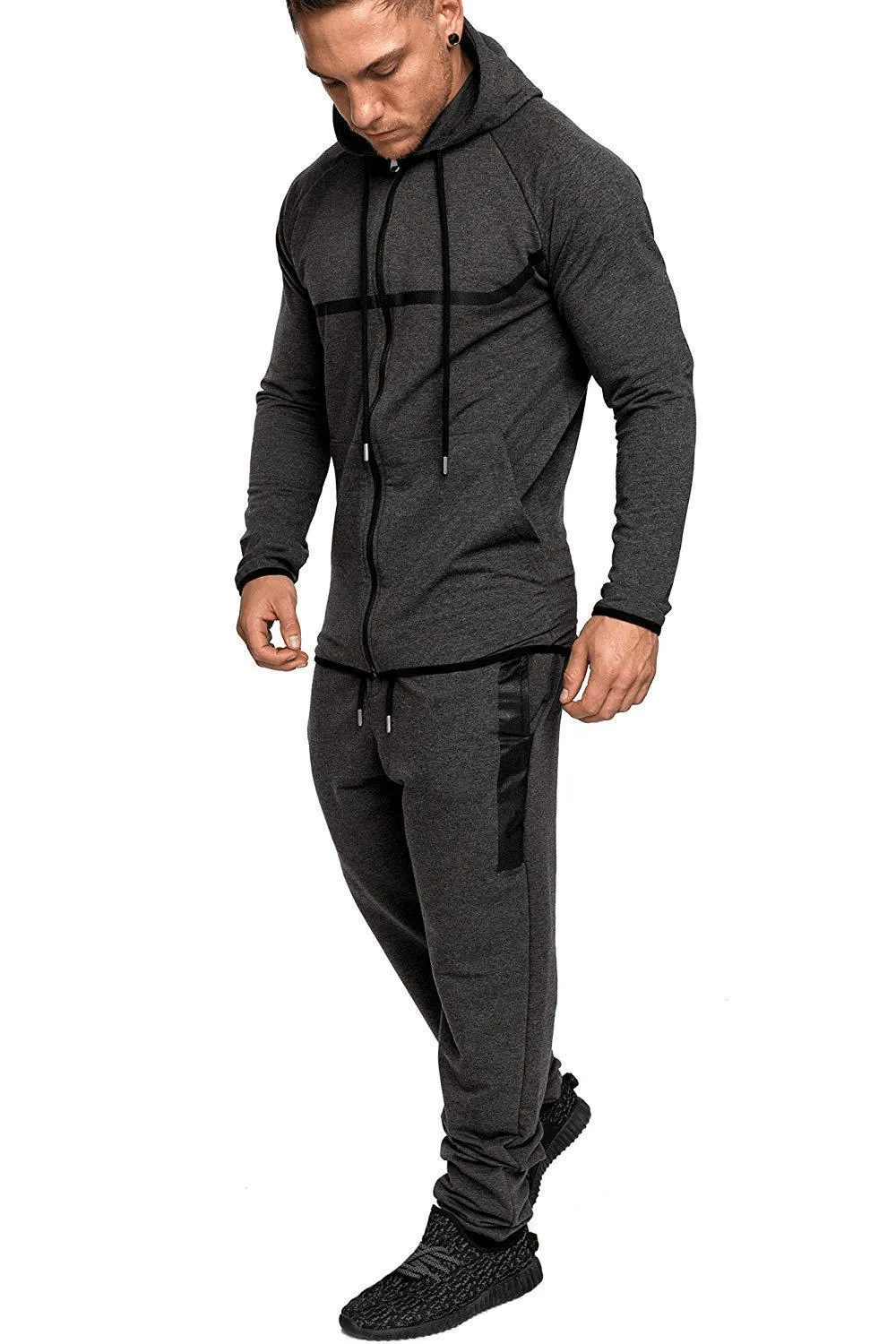 Leisure Sports Fitness Suit Men'S Snowflake Comfortable Movement