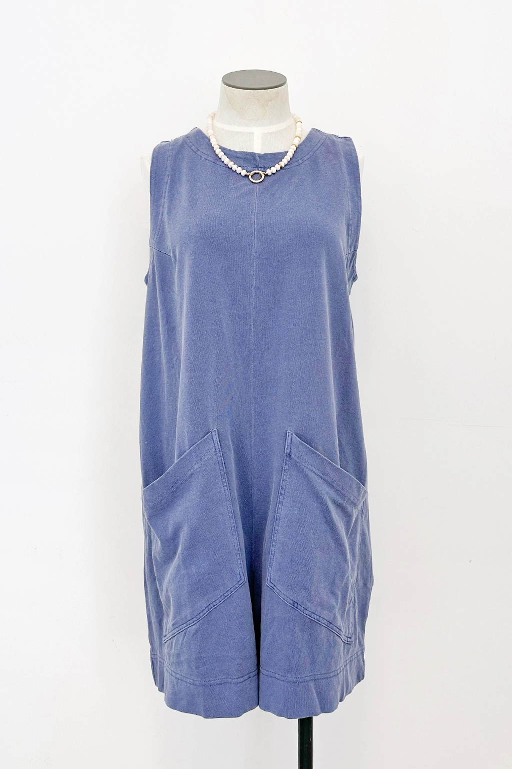 Maisey Back Button Cotton Romper Wrinkle-Resistant