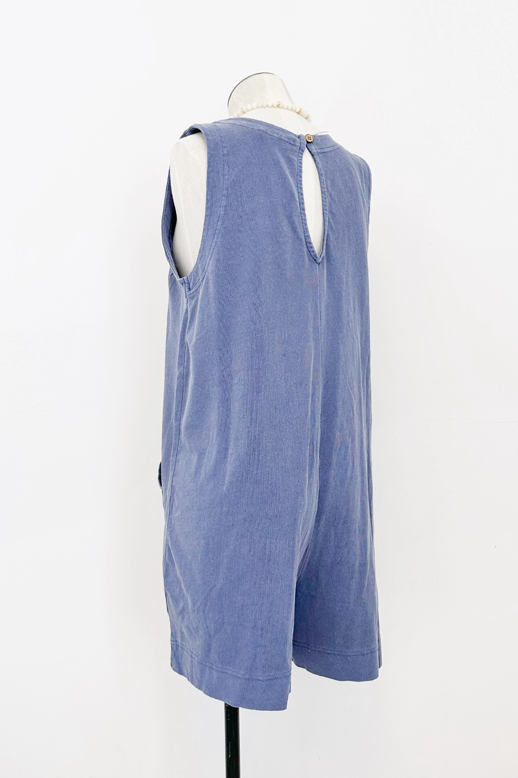 Maisey Back Button Cotton Romper Comfortable travel dress