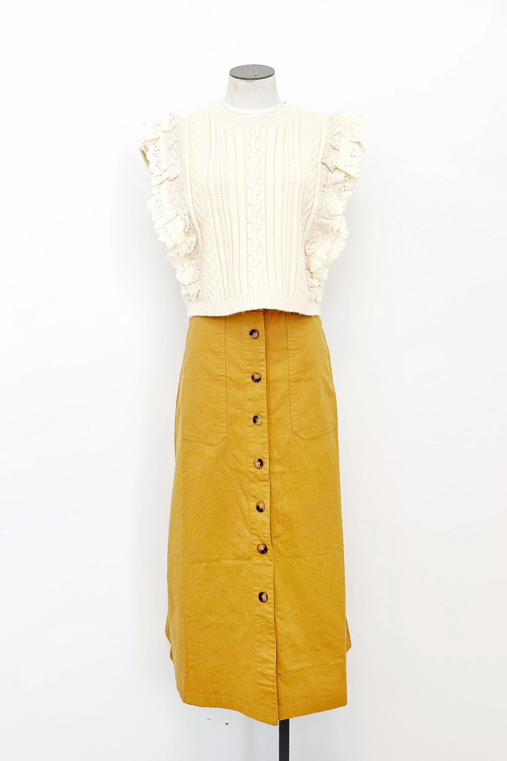 Pinar Woven Midi Skirt Cooling Fabric