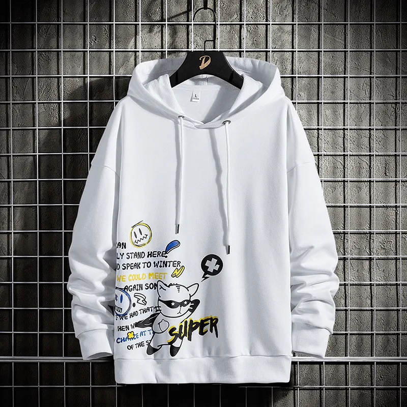 Trendy Brand Men'S Sweater Hooded Jacket Japanese Youth Personality Sweater Casual Clothes Cozy Layers Fashion Layering