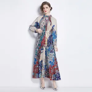 Night Ready Pleated Tassel Belt Dress Women