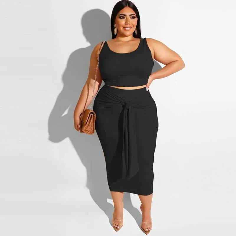 Plus Size Two-Piece Dress Chic Energy