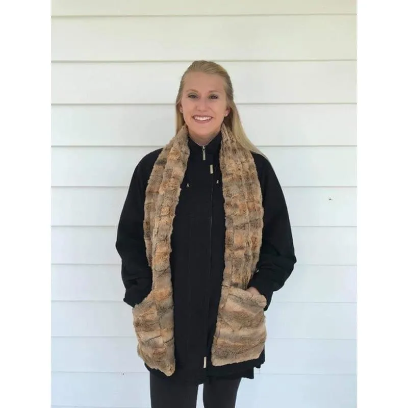 Tagless Neckline Design Pocket Scarf PSTR