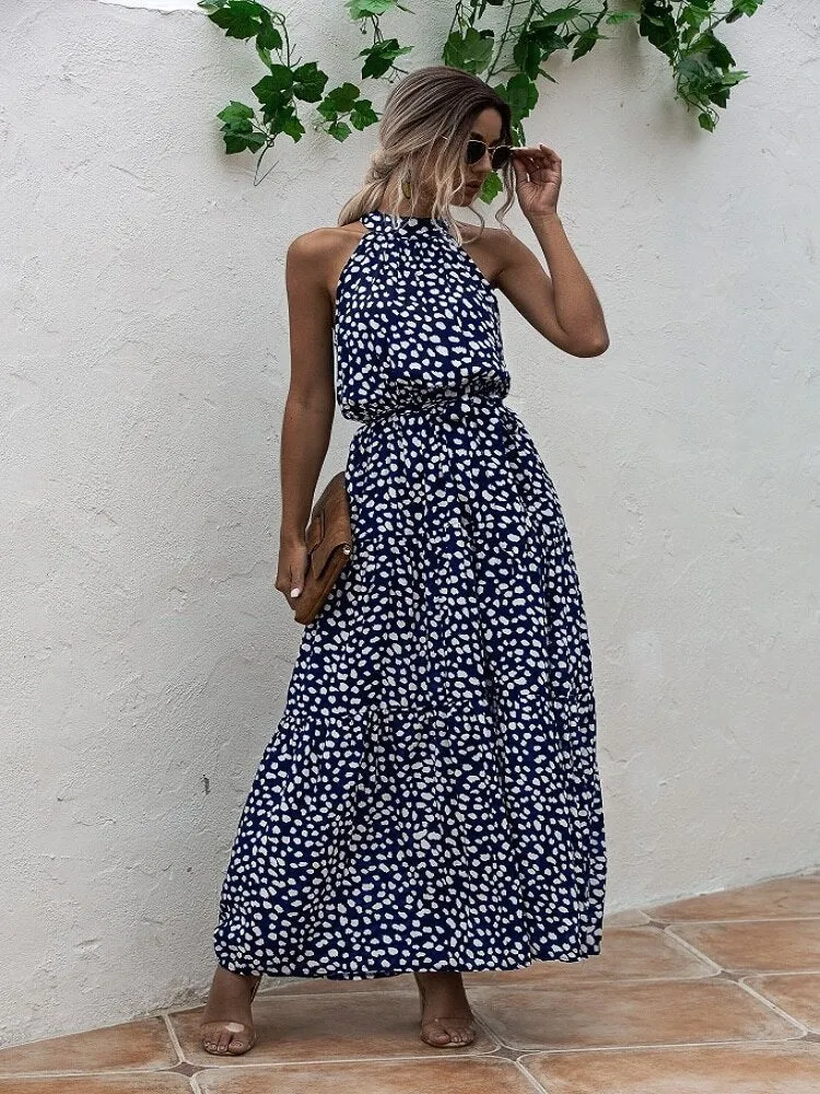 Floral Printed Long Dress Smart Piece