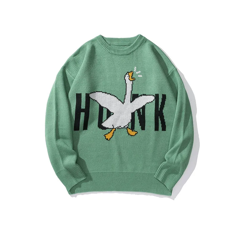 Cozy Flex Wear Autumn and Winter Neutral Jacquard Embroidery Casual Loose Sweater