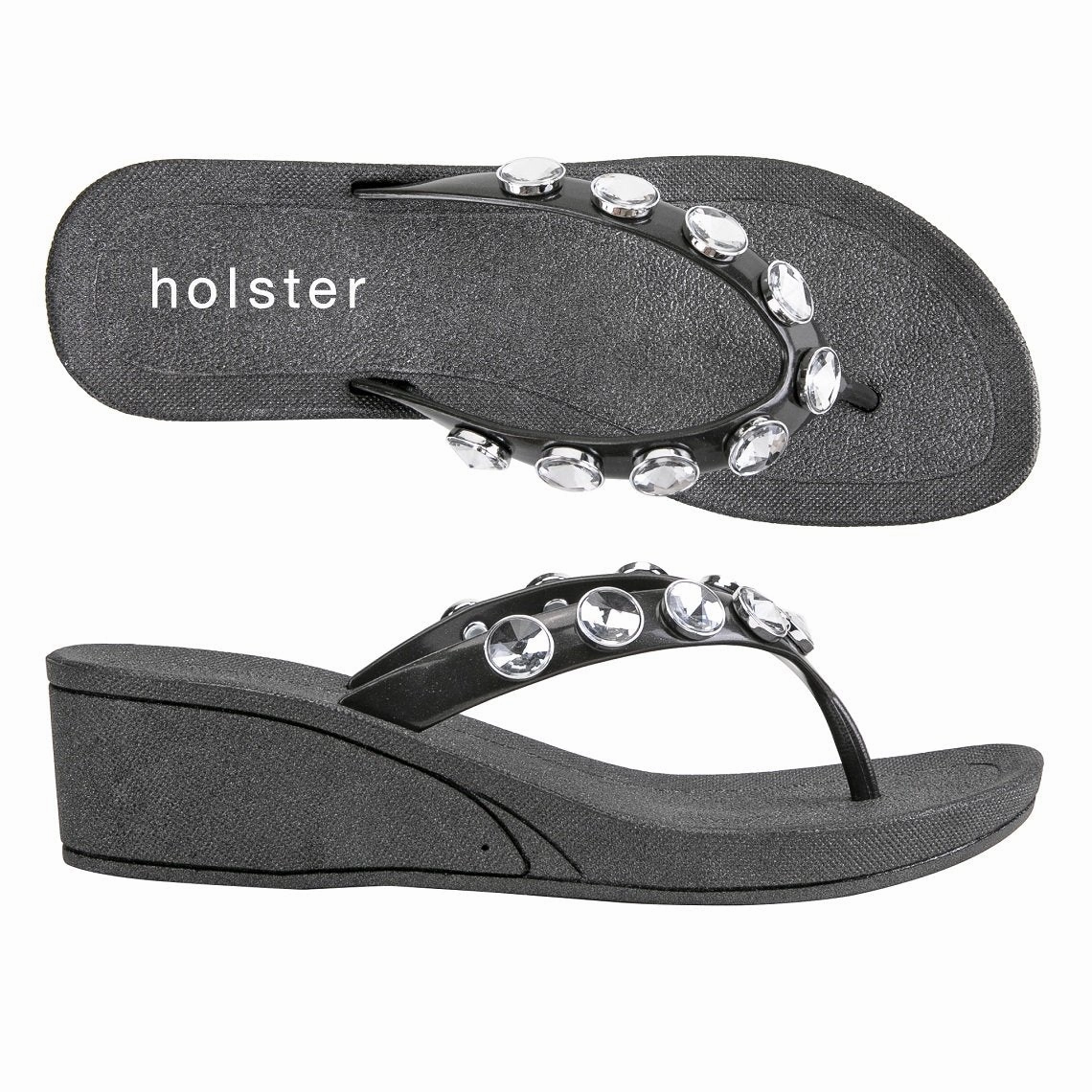 Neptune Wedge - Black Water Guard Sophisticated Sandals