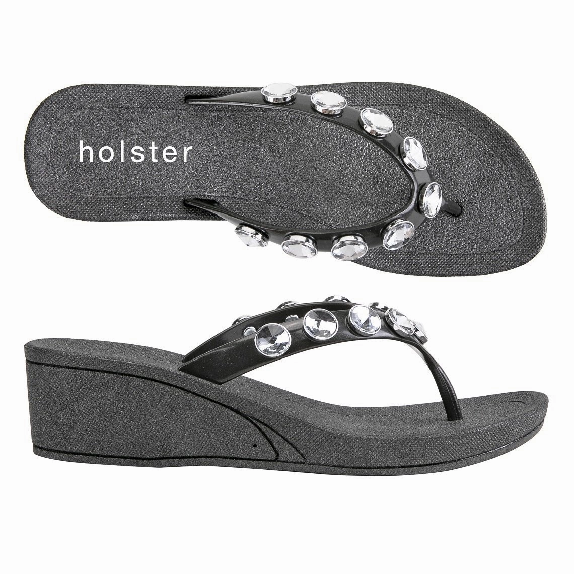 Neptune Wedge - Black Wide fit