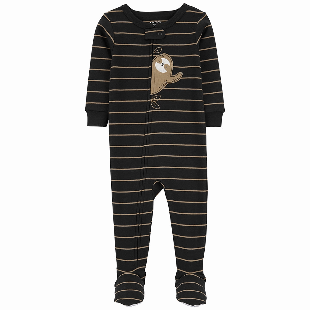 Boys' 1-Piece Sloth Footie Pajamas 1O582010 HygienicCoating Soft Brushed Finish