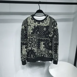 Printed Casual Long-Sleeved Pullover Jacket Men'S Trend Core Fit product return policy