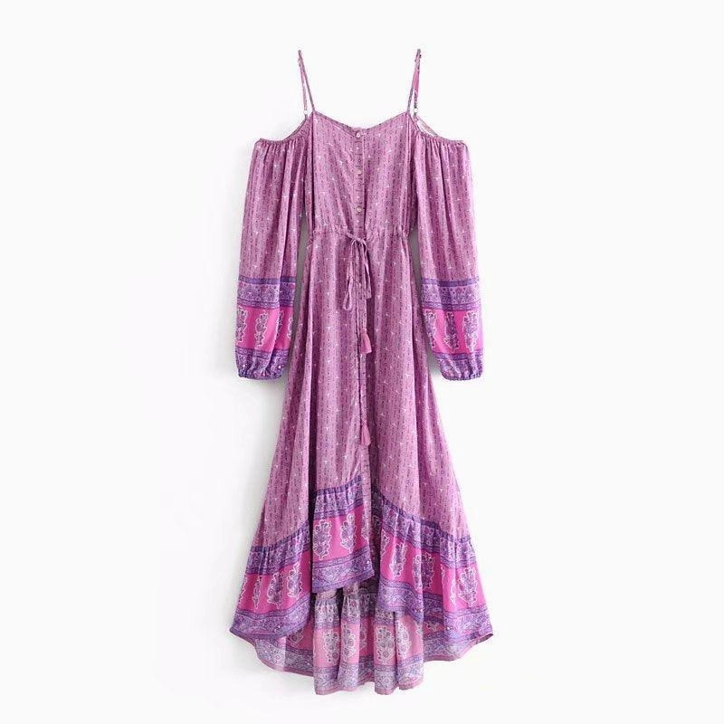 Free Step Art Inspired Printed strapless strap dress