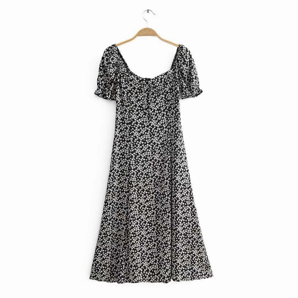 Outfit Boost Warm Base Printed waist split dress