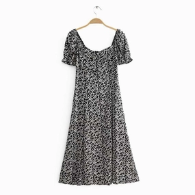 Outfit Boost Warm Base Printed waist split dress