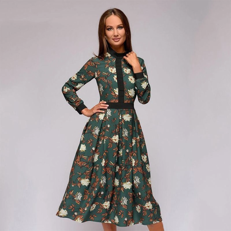 Best-Seller Printed women's stitching dress