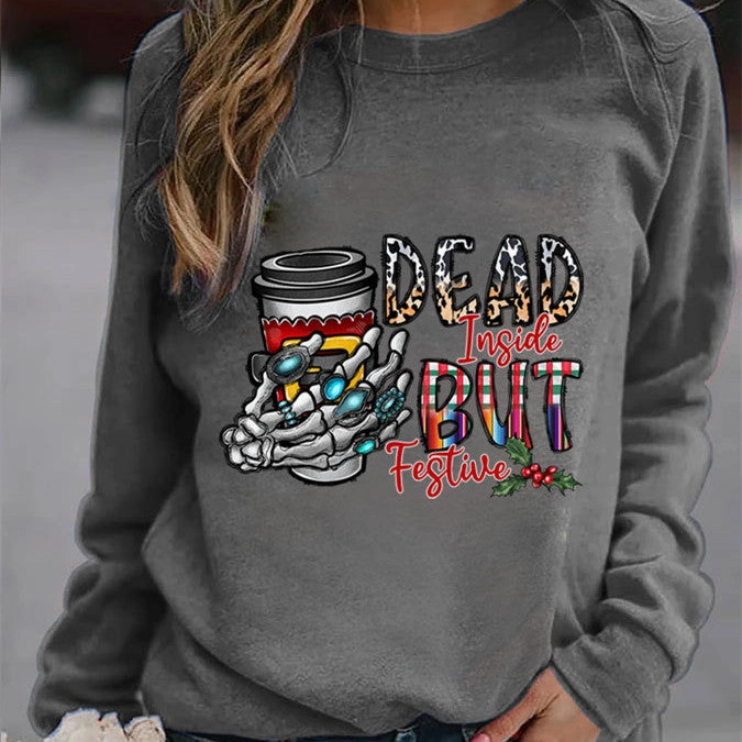 Performance Fabric Breathable Waist Pumpkin Printed Thin Sweater Women In Europe And America