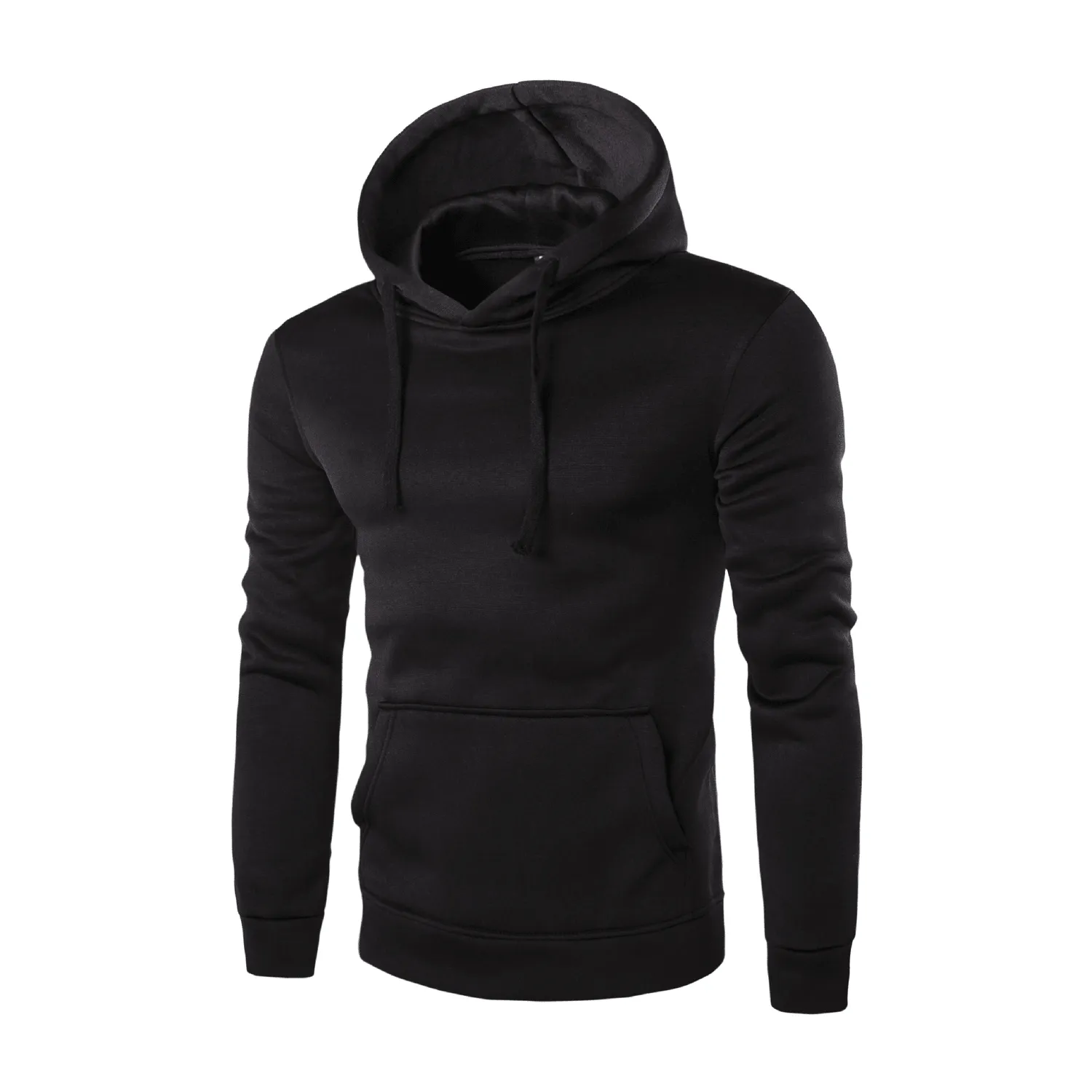 Practical clothing Pure Color Slim Men'S Hooded Long Sleeve Casual Simple Pullover Sweater