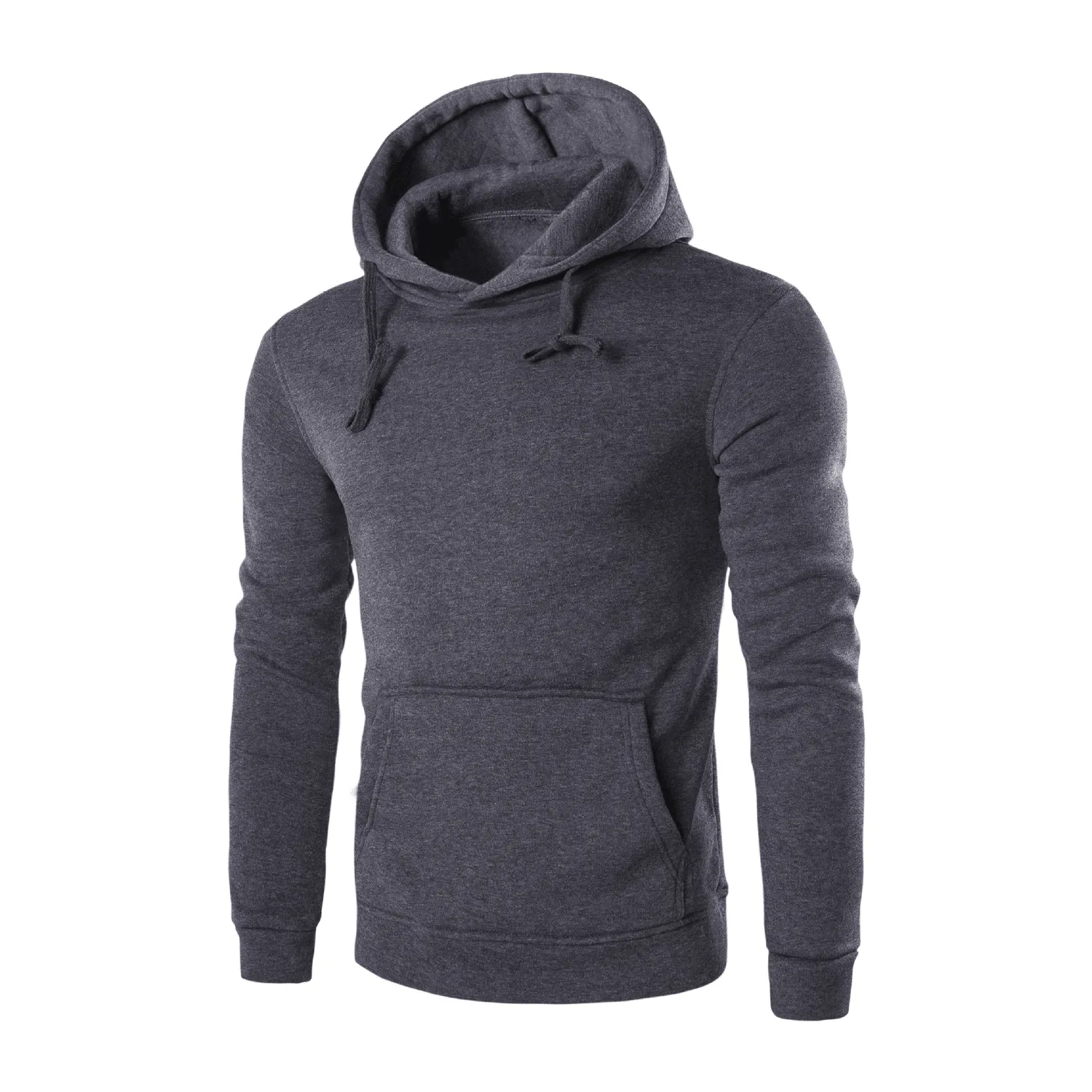 product anti odor freshness Pure Color Slim Men'S Hooded Long Sleeve Casual Simple Pullover Sweater