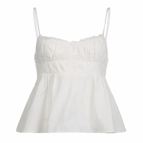 Pure Desire Casual Basic Solid Color Low-cut Beauty Back Square Collar Sexy Vest Top Quick Dry Technology