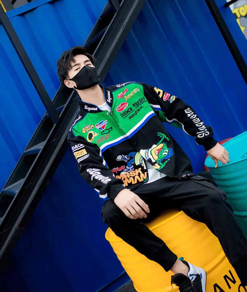 Quilted Stitching Pattern 2020 Autumn and Winter New Jacket European and American Fashion Brand Men'S and Women'S Jackets Personality Loose Wash Denim Baseball Uniform