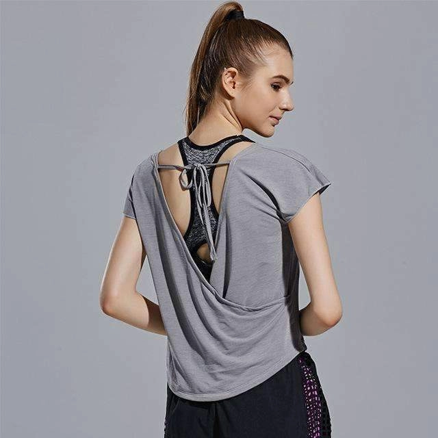 User-Friendly Quick Dry Open Back Workout Yoga Top