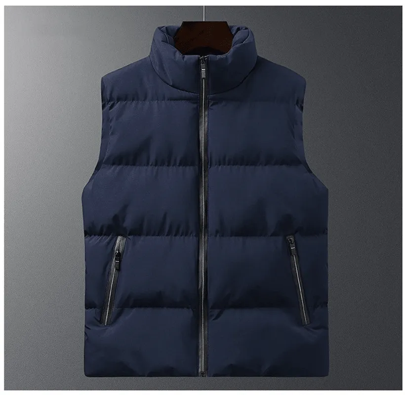 Temperature Adaptive Waterproof Coating Down Cotton Vest Men'S Autumn Ad Winter Thickening Leisure