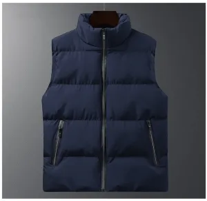 Temperature Adaptive Waterproof Coating Down Cotton Vest Men'S Autumn Ad Winter Thickening Leisure