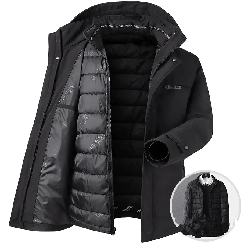Men'S Cotton Middle-Aged Father Winter Thickened Jacket Hypoallergenic fabric Frictionless Inner Layer