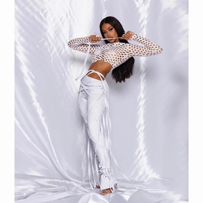 Autumn And Winter New AmazonHot Style Women's European And American Personality Trousers Oblique Waist Multi-Band Casual Lace-up PULeather Pants Thermal regulation