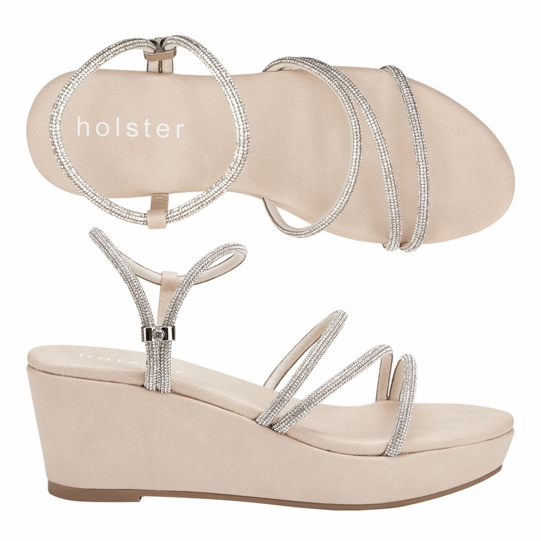 Vivacious Wedge - Beige Leg Length