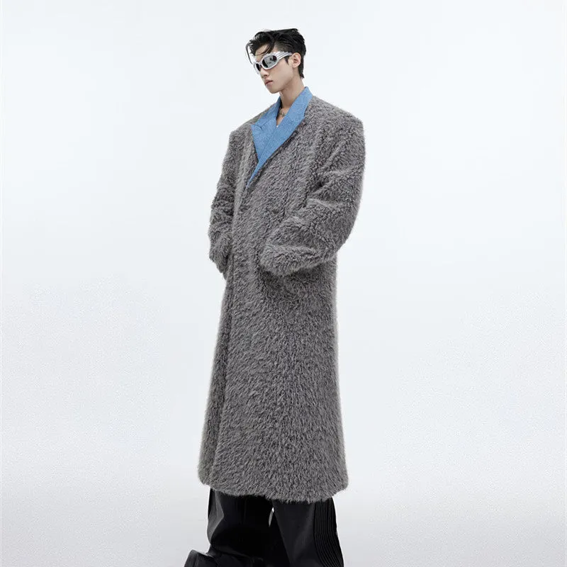 Men's Mink-proof Long Fur Coat City Ready Style Essential Style