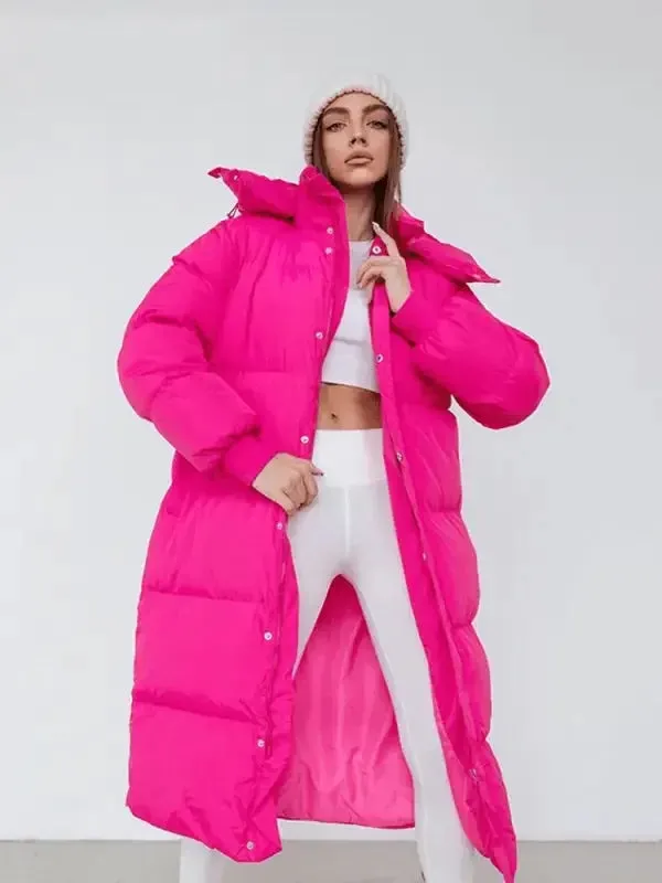 Hooded Long Loose Jackets Lean Glow