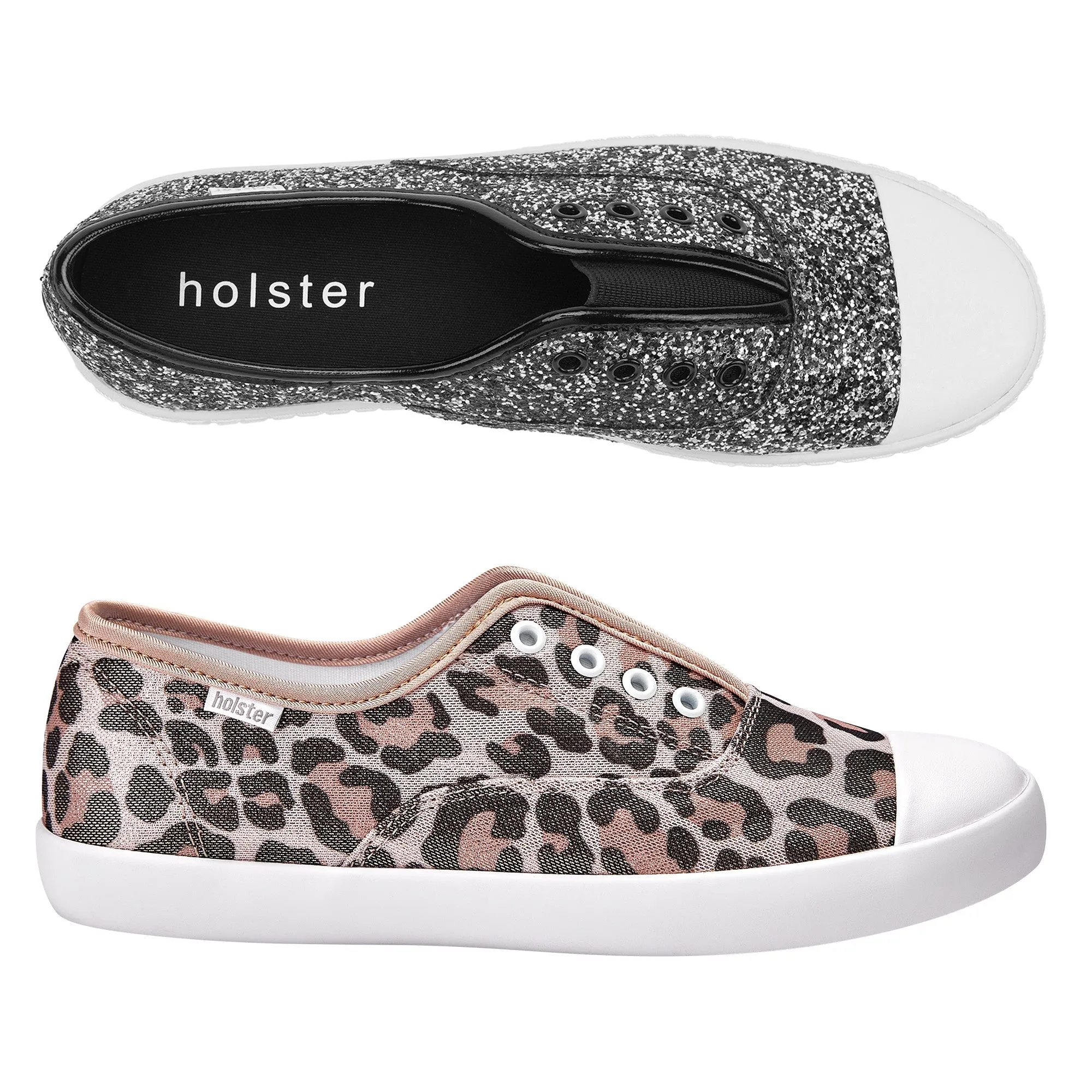 Diaz & Lulu Bundle -Black Silver/Leopard Effortless Walking Shoes