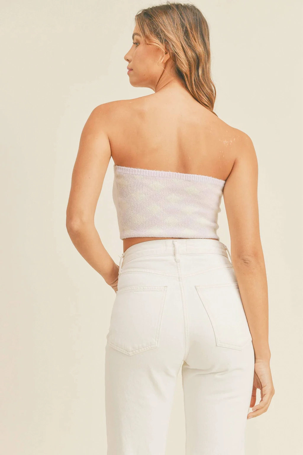 Cher Plaid Sweater Tube Top ReflectiveTrims