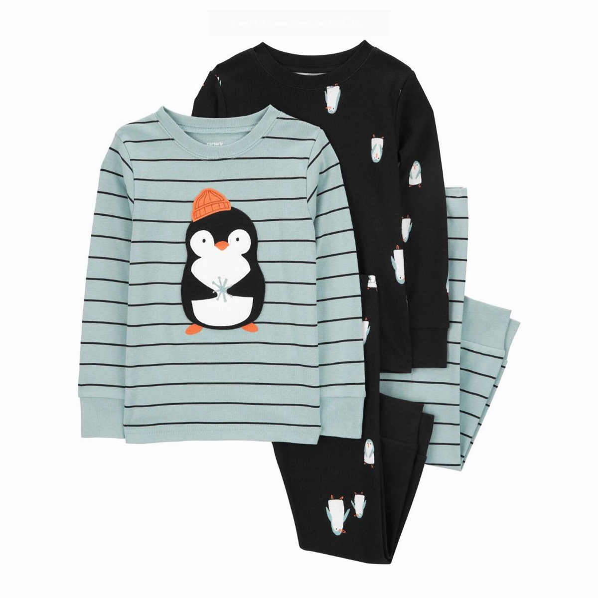 Sustainable Production Certified ReinforcedShoulderConstruction Baby Boys' 4-Piece Penguin 100% Snug Fit Cotton Pajamas R492810