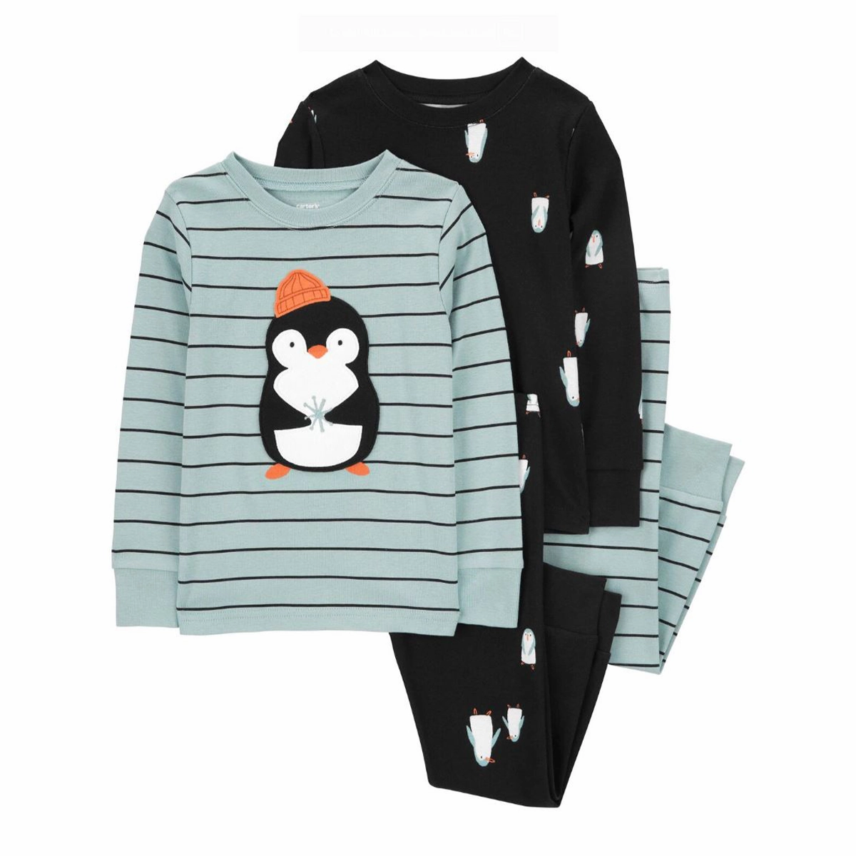 StainResistantFinish StretchMaterial Baby Boys' 4-Piece Penguin 100% Snug Fit Cotton Pajamas R492810