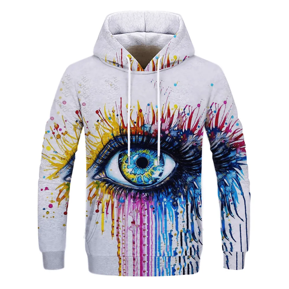 Graffiti Painting Print Sweatshirt Print Sports Sweatshirt Collarless Digital Print Sweatshirt Fitted Shape active top