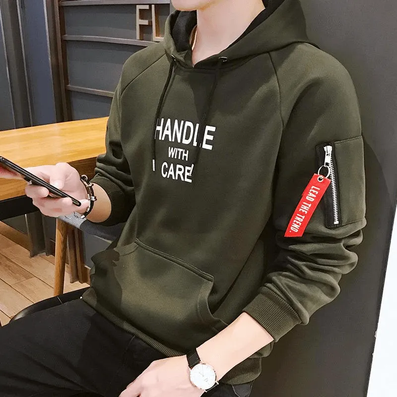 Versatile Top New Sweater Loose Men'S Hooded Men'S Baseball Uniform