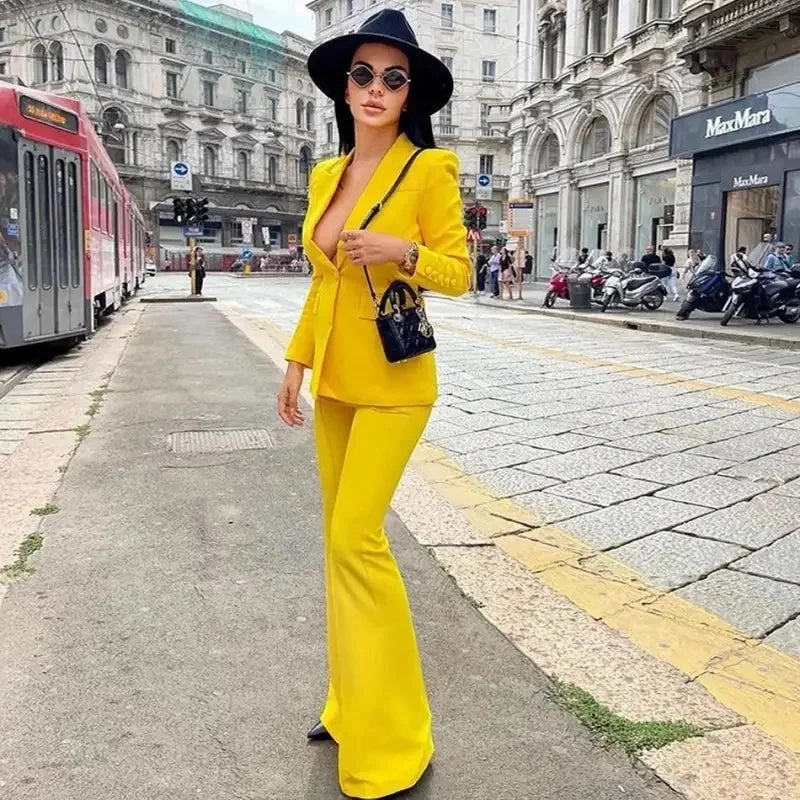 Elegant Suits Blazer   Pants Breathable Material Frayed hem