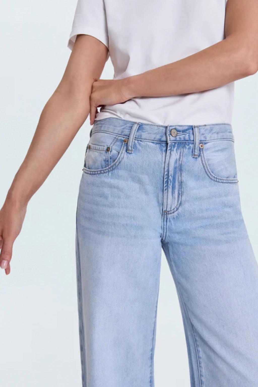 Fortified Stitching Jadyn Low Slung Palazzo Jean