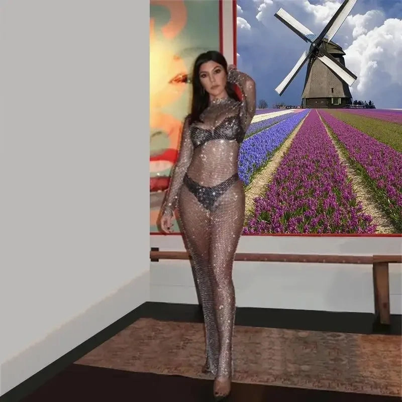 Coastal Vacation Rhinestones Beach Cover Up