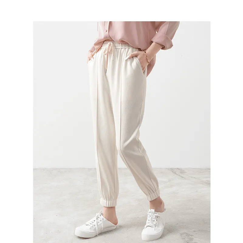 Roco Thin Grey Loose Legged Pants Women''S 2021 Summer High Street Fashion Thin New Pants Go Anywhere Daily Comfort Fit