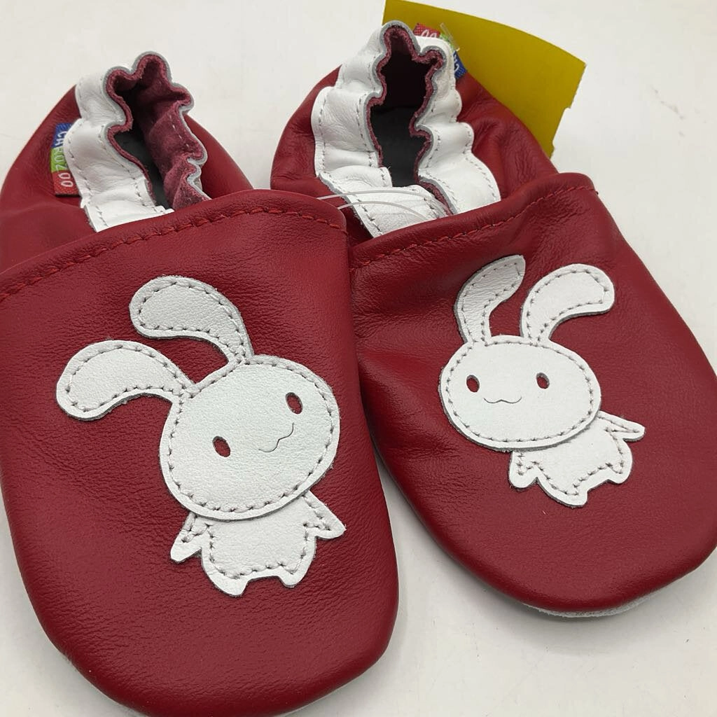 Comfy Days Modern Comfort Size 2: Red/White Bunny Slippers