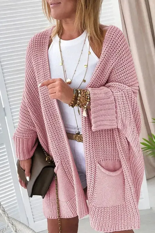 NonSlipTrim Rosa Oversized Strickjacke Cardigan