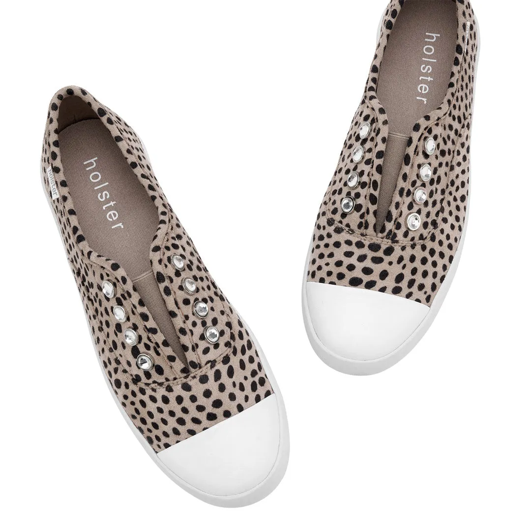 Ruby Bundle - Tan Cheetah / White Soft Leather Shoes upper