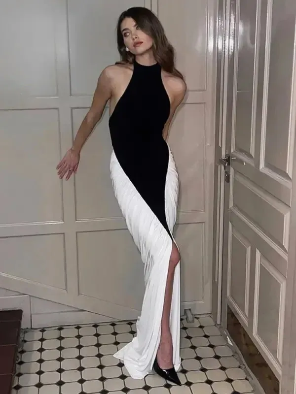 Ruched Bodycon Maxi Dress City Casual