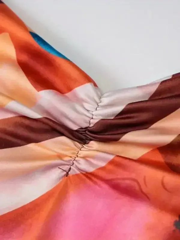 Lightweight Vest Ruched Sleeveless Maxi Dress