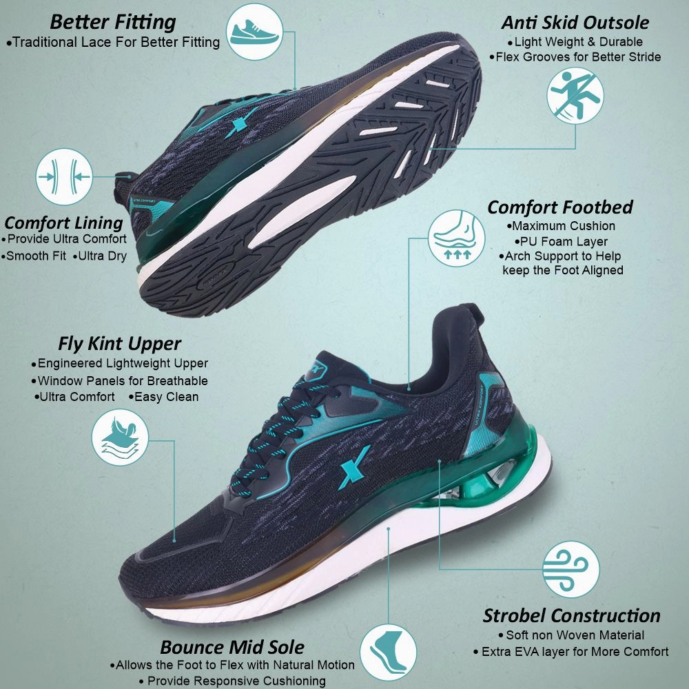 Running Shoes for Men SM 954 quarter - length running wear