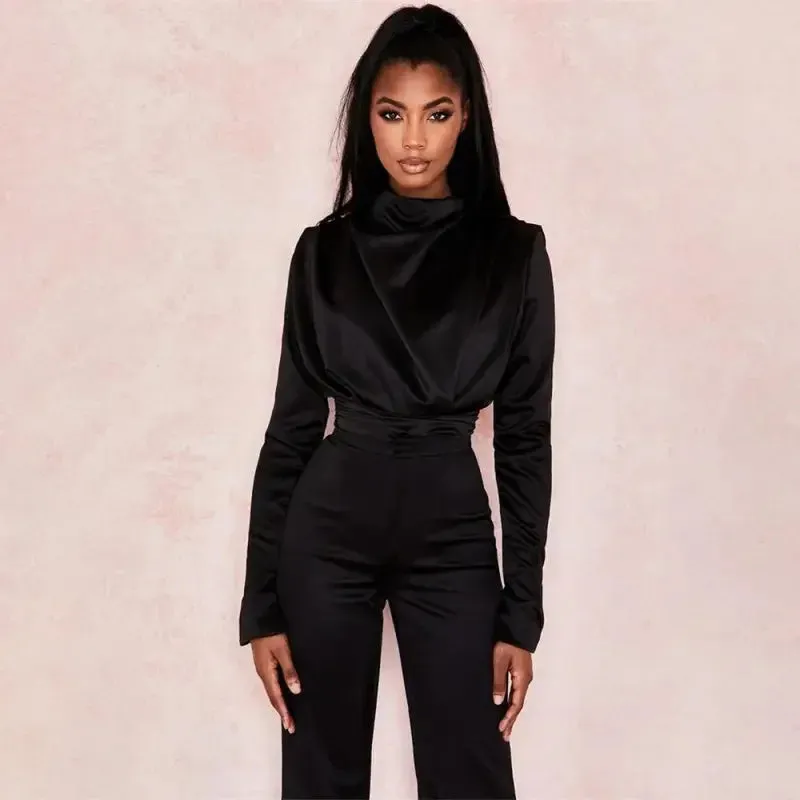 Satin Bodysuits Tencel Blend Fabric