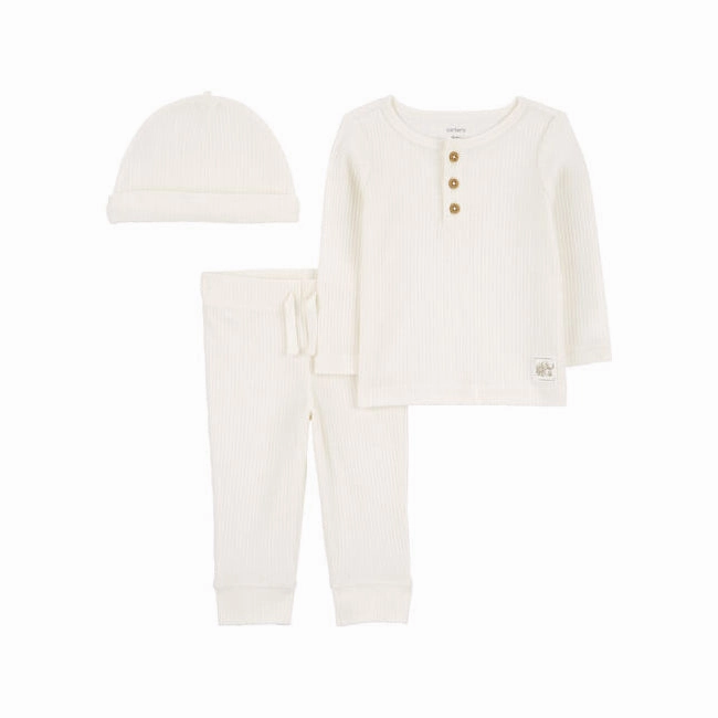 ReinforcedHems Baby's Rib Knit Thermal Outfit Set 1R041710